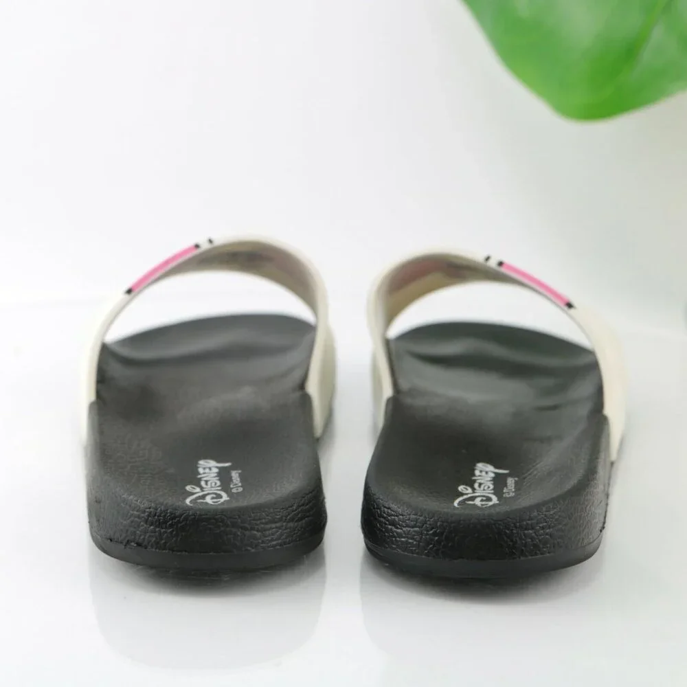Disney Girls Mickey Mouse Sandal Size‎ 5 Slide Black Pink Rubber Beach Waterpark